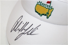 Phil Mickelson Signed Masters Tournament Logo Visor w/Glass Display JSA #X98124