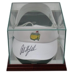 Phil Mickelson Signed Masters Tournament Logo Visor w/Glass Display JSA #X98124