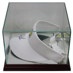 Phil Mickelson Signed Masters Tournament Logo Visor w/Glass Display JSA #X98124