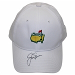Jack Nicklaus Signed Masters Tournament Logo Hat w/Glass Display JSA ALOA