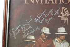 Palmer, Player, And Others Signed The Vintage Chrysler Invitational 1987 Poster - Framed JSA ALOA