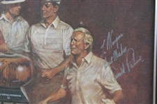 Palmer, Player, And Others Signed The Vintage Chrysler Invitational 1987 Poster - Framed JSA ALOA