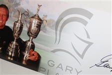 Gary Player Signed Grand Slam Trophy Panoramic Collage JSA ALOA