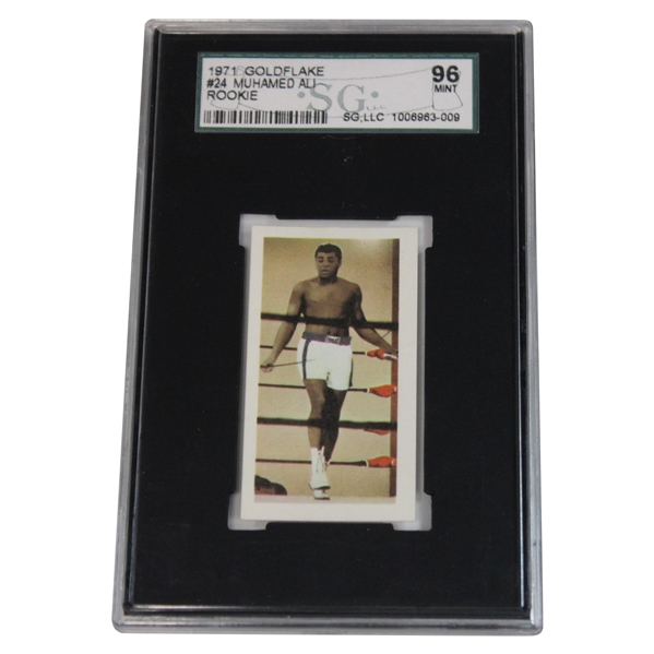 Cassius Clay Muhammad Ali 1971 Barratt GOLDFLAKE #24 Muhammed Ali Rookie Card SG Graded 96 Mint