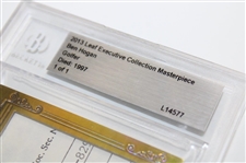 Ben Hogan Signed 2013 Leaf Executive Collection Masterpiece Cut Signature Card 1 of 1 Beckett #L14577
