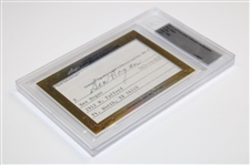 Ben Hogan Signed 2013 Leaf Executive Collection Masterpiece Cut Signature Card 1 of 1 Beckett #L14577