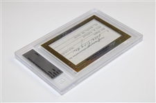 Ben Hogan Signed 2013 Leaf Executive Collection Masterpiece Cut Signature Card 1 of 1 Beckett #L14577