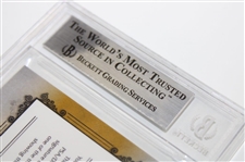 Ben Hogan Signed 2013 Leaf Executive Collection Masterpiece Cut Signature Card 1 of 1 Beckett #L14577