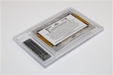 Ben Hogan Signed 2013 Leaf Executive Collection Masterpiece Cut Signature Card 1 of 1 Beckett #L14577