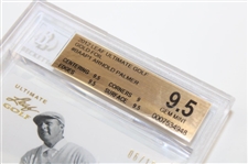 Arnold Palmer Signed 2012 Ultimate Golf Gold Foil LTD ED #6/10 Card Beckett Graded Gem Mint 9.5 Autograph 10