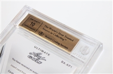 Arnold Palmer Signed 2012 Ultimate Golf Gold Foil LTD ED #6/10 Card Beckett Graded Gem Mint 9.5 Autograph 10