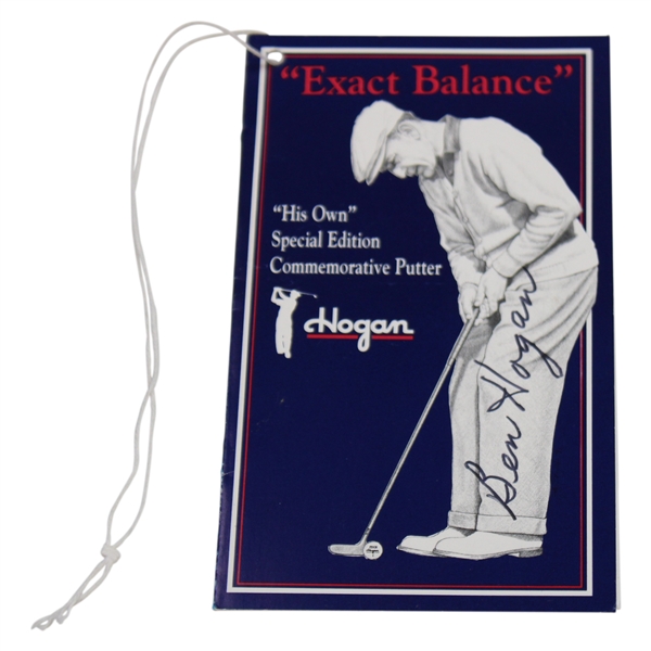 Ben Hogan Signed Ben Hogan Putter Advertisement Pamphlet JSA ALOA