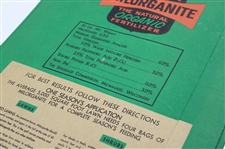 Mid-Century Milwaukee Fertilizer Unused Packaging w/Golf Theme Color Graphics - “The Golf Course Choice”