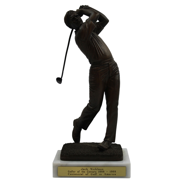 Jack Nicklaus Golfer of The Century 1888-1988 Centennial of Golf In America Statue