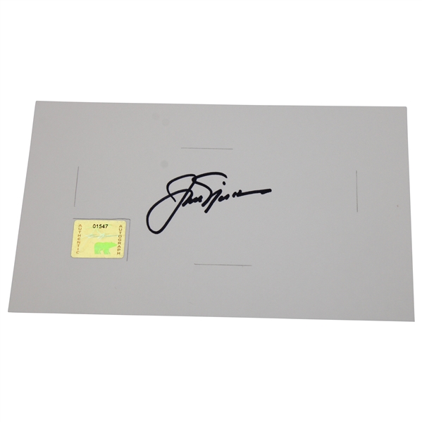 Jack Nicklaus Signed Card with Personal Golden Bear Hologram #01547