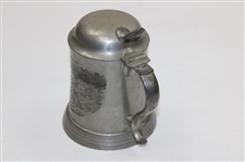 1898 Reed & Barton Pewter Golfer Stein/Mug w/Glass Base