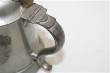 1898 Reed & Barton Pewter Golfer Stein/Mug w/Glass Base