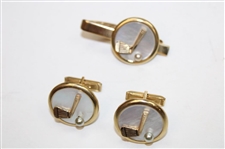 Three (3) Sets Of Golf Club Theme Cuff Links