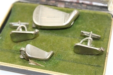 Three (3) Sets Of Golf Club Theme Cuff Links