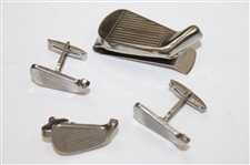 Three (3) Sets Of Golf Club Theme Cuff Links