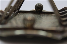Vintage Crossed Clubs with Golf Ball Ring Silver Toast Rack
