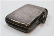 1905 Approaching & Putting Competition at West Kilbride GC 2nd Prize Sterling Silver Match Holder