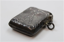 Vintage Pre-Swing Golfer Sterling Silver Match Holder Modern Reproduction