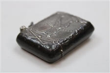 Vintage Pre-Swing Golfer Sterling Silver Match Holder Modern Reproduction