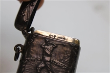 Vintage Pre-Swing Golfer Sterling Silver Match Holder Modern Reproduction