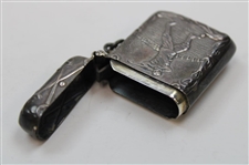 Vintage Pre-Swing Golfer Sterling Silver Match Holder Modern Reproduction