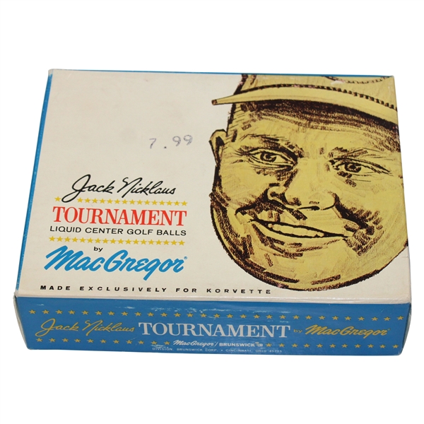 Jack Nicklaus Macgregor Liquid Center Golf Ball Dozen Golf Balls in Box