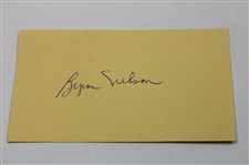 Byron Nelson Signed Cut Card w/Northwestern Byron Nelson Slipstream Golf Ball Box w/Balls JSA ALOA