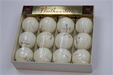 Byron Nelson Signed Cut Card w/Northwestern Byron Nelson Slipstream Golf Ball Box w/Balls JSA ALOA