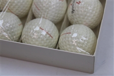 Byron Nelson Signed Cut Card w/Northwestern Byron Nelson Slipstream Golf Ball Box w/Balls JSA ALOA