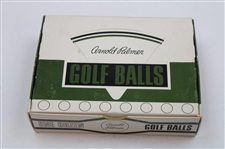 Arnold Palmer Signed Cut w/Arnold Palmer Golf Ball Box w/Balls JSA ALOA