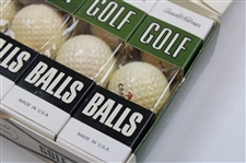 Arnold Palmer Signed Cut w/Arnold Palmer Golf Ball Box w/Balls JSA ALOA