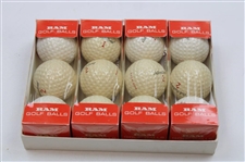 Bob Rosburg Signed Cut Card w/Bob Rosburg World Winner Golf Ball Box w/Balls JSA ALOA