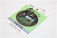 Phil Mickelson Signed 2010 Masters Tournament SERIES Badge #Q04498 JSA ALOA