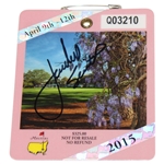 Jordan Spieth Signed 2015 Masters Tournament SERIES Badge #Q03210 JSA ALOA