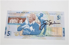Jack Nicklaus Signed Royal Bank of Scotland 5 Pound Note JSA ALOA - Framed