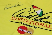 Arnold Palmer Signed Arnold Palmer Invitational Yellow Embroidered Flag JSA #Z35934