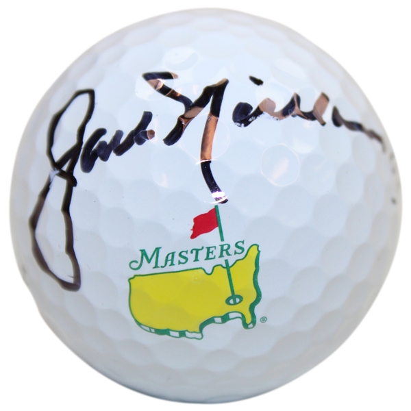 Jack Nicklaus Signed Masters Logo Golf Ball JSA ALOA