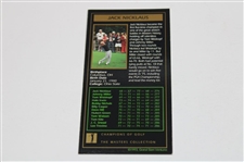 Jack Nicklaus Signed '1975' Masters of Golf Grand Slam Ventures Golf Card JSA ALOA