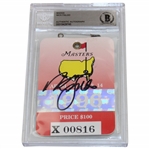 Nick Faldo Signed 1996 Masters Series Badge #X00816 Beckett #00015429745