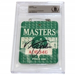 Nick Faldo Signed 1990 Masters Series Badge #A06346 Beckett #00015429742