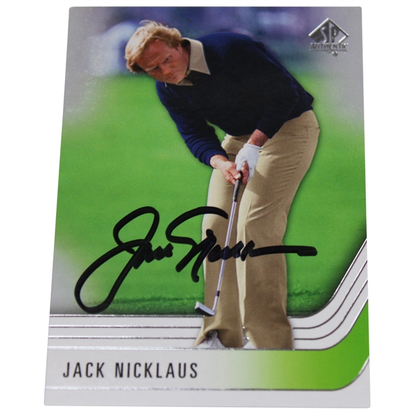 Jack Nicklaus Signed Upper Deck Sp Authentic Card JSA ALOA