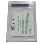 Bernhard Langer Signed 1985 Masters Series Badge #A0358 Beckett #00015429746