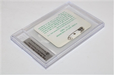 Bernhard Langer Signed 1985 Masters Series Badge #A0358 Beckett #00015429746