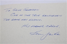 Gene Sarazen's Personal 1992 'Golf Is A Funny Game …But It Wasn't Meant To Be' Signed By Author Ken Janke