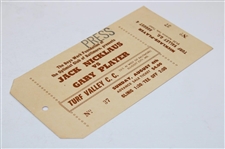 Jack Nicklaus Vs. Gary Player Turf Valley CC Full Press Ticket